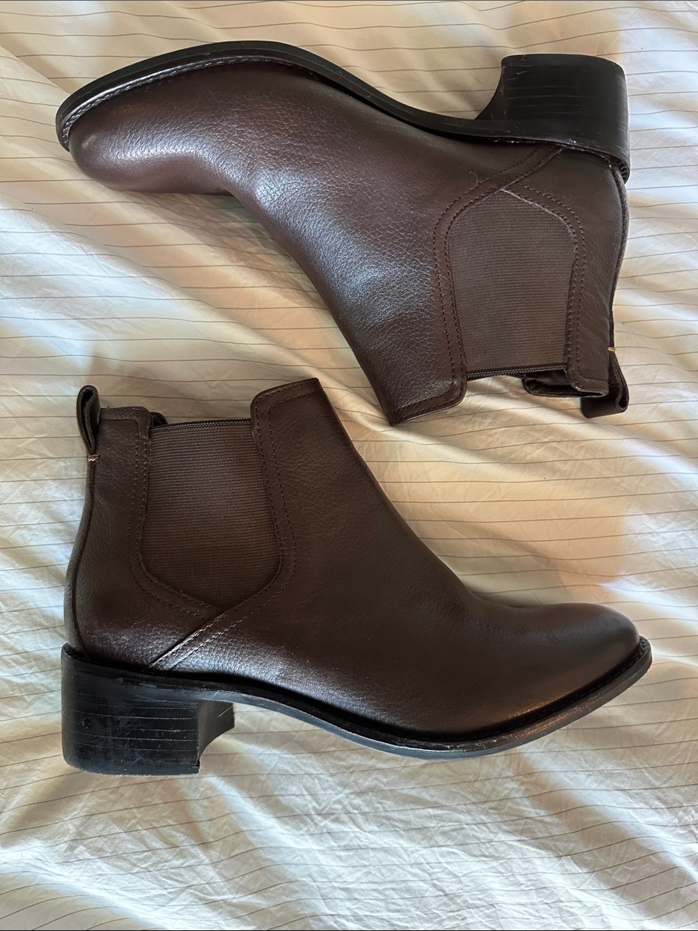 Cole Haan - Dark Brown Leather Chelsea Ankle Boots - 8